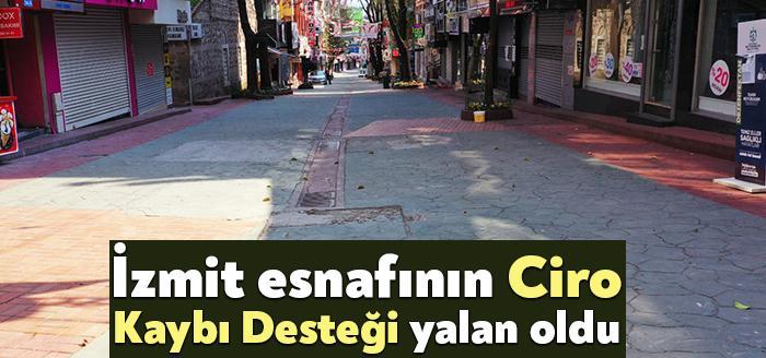 İzmit esnafı Ciro kaybı Desteği Başvurusu’nda hüsrana uğradı. Küçük esnafların