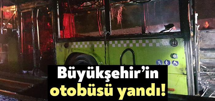  İzmit Gebze arası çalışan doğalgazlı otobüs, elektrik aksamından çıkan yangın