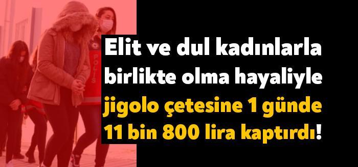 Kocaeli jigolo çetesine 1 günde 11 bin 800 lira kaptırdı.
