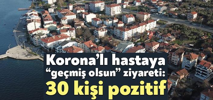 Kocaeli'nin Gölcük ilçesinde koronavirüse yakalanan 90 yaşındaki H.E.'ye hasta ziyaretine