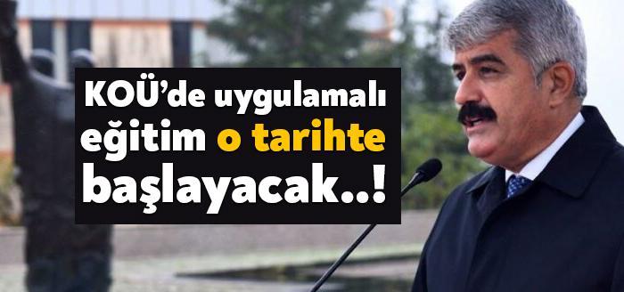 KOÜ Rektörü Sadettin Hülagü üniversitede belli fakültelerde 5 Nisan itibariyle