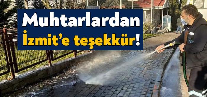 İzmit Belediyesi Temizlik İşleri Müdürlüğü ekiplerinin mahallelerde gerçekleştirdiği yoğun çalışma