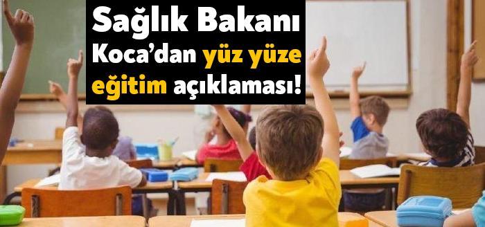 Bilim Kurulu toplantısı sonrası yüz yüze eğitimle ilgili açıklama yapan