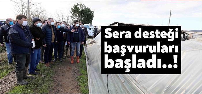 Hava şartlarından dolayı seraları zarar gören İzmitli çiftçiler Tarımsal Hizmetler