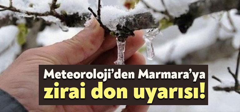 Meteoroloji, zirai don riskinin devam ettiğini belirterek Marmara, Kuzey Ege,