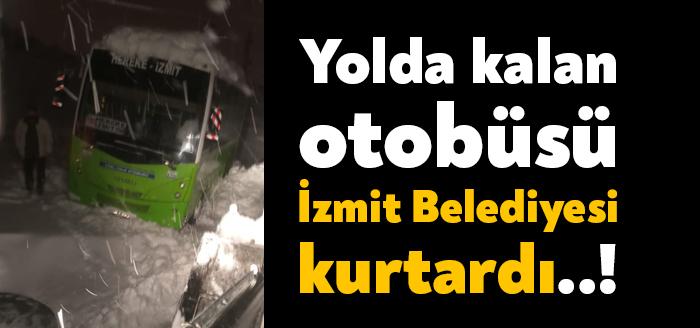 Başiskele Vezirçiftliği Mahallesi Köroğlu Caddesi’nde kara saplanan Hereke hattında çalışan