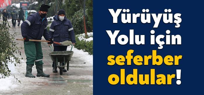 Kocaeli Büyükşehir Belediyesi Park ve Bahçeler Dairesi Başkanlığı ekipleri sabahın