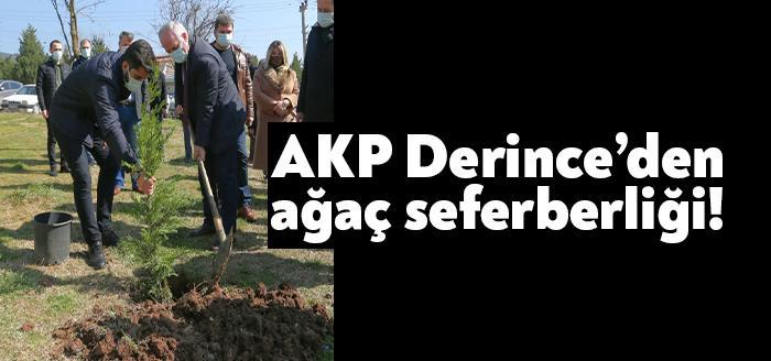 AKP Derince İlçe Başkanlığı’nın Yeşilay Haftası kapsamında düzenlediği fidan dikme
