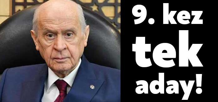 Yarın düzenlenecek olan MHP kurultayında Genel Başkanı Devlet Bahçeli, dokuzuncu