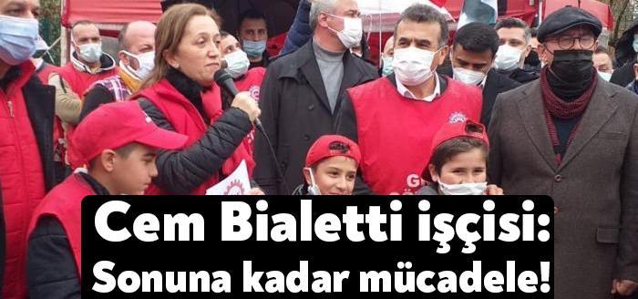 DİSK Genel Başkanı Arzu Çerkezoğlu ve sendika yönetimi, grevlerinde 11'inci
