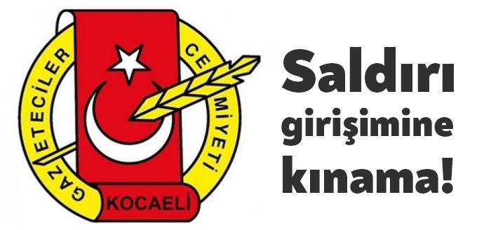 Kocaeli Gazeteciler Cemiyeti dün gece geç saatlerde kimliği belirsiz bir