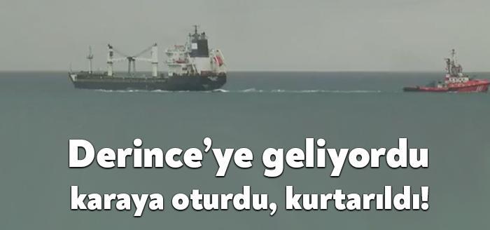 Mısır'ın Abuzenima Limanı'ndan Kocaeli'nin Derince Limanı'na silika kumu taşıyan Panama