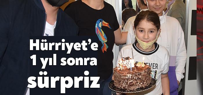 Başkan Hürriyet’in geçtiğimiz yıl pasta göndererek doğum gününde yaptığı sürprizi