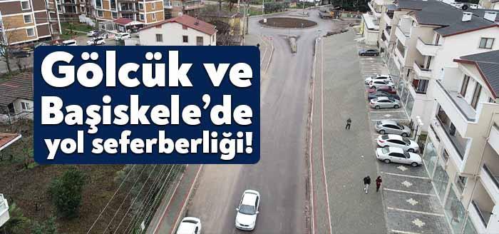 Başiskele ve Gölcük ilçelerinde 27 bin 700 ton asfalt serimi