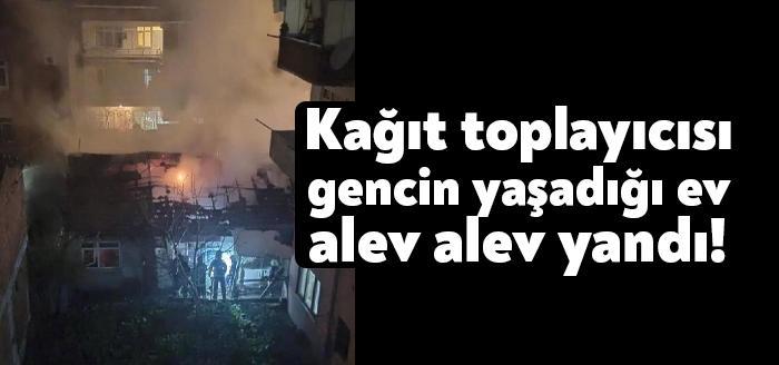 Kocaeli'nin Derince ilçesinde, kağıt toplayıcısı bir gencin yaşadığı tek katlı