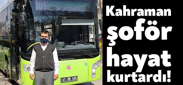 Kocaeli’nin İzmit ilçesinde gerçekleşen olayda Belediye Otobüs Şoförü aracında fenalaşan