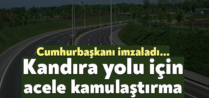 Cumhurbaşkanı Recep Tayyip Erdoğan, İzmit Kandıra yolu çalışmaları için acele