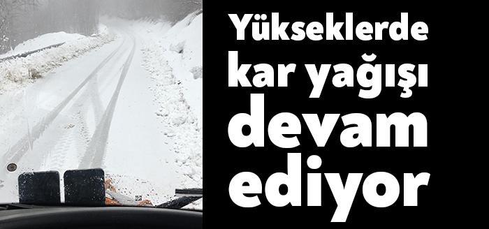 Kocaeli'nin yüksek kesimleri etkili olan kar yağışıyla beyaza büründü. Kartepe'de