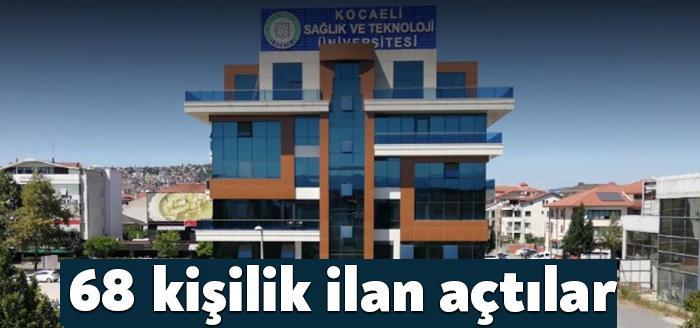 Kocaeli Sağlık ve Teknoloji Üniversitesi Rektörlüğü (KOSTÜ), 68 kişilik profesör,