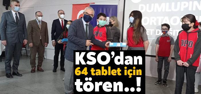 Kocaeli Sanayi Odası Dumlupınar Ortaokulu öğrencilerine verilmek üzere 64 adet