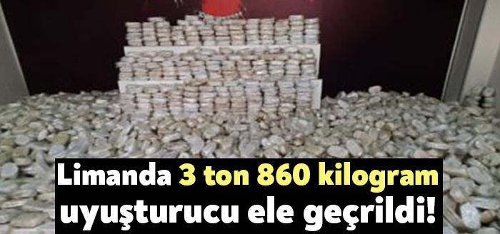 Kocaeli’de polisin limandaki bir gemiye düzenlediği operasyonda, konteynerde 3 ton