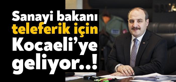 Türkiye Cumhuriyeti Sanayi ve Teknoloji Bakanı Mustafa Varank yarın Kocaeli'ye
