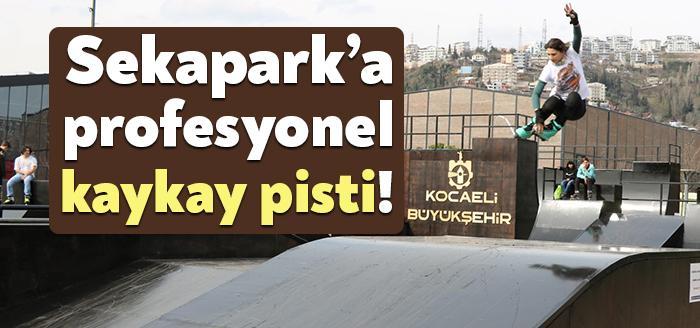 Kocaeli Büyükşehir Belediyesi’nce yenilenen Seka Park kaykay pisti, adrenalin tutkunu
