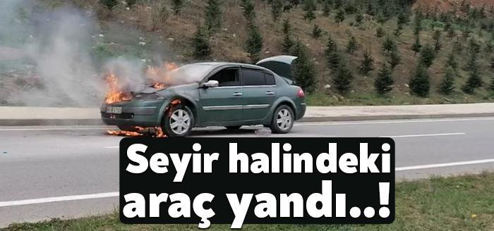 Kocaeli’nin Gebze ilçesinde seyir halindeki bir otomobilde yangın çıktı. Yangın,