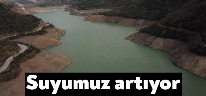 Kocaeli’nin Başiskele ilçesinde bulunan Yuvacık Barajı’nda mevsimsel yağışların ardından su