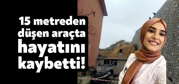 Kocaelili hemşire Seycan Alan hakimiyetindeki araç Karaman'ın Ermenek ilçesinde, mıcırlı