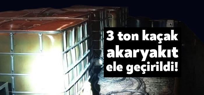 Kocaeli İl Emniyet Müdürlüğü Kartepe ilçesinde 3 ton kaçak akaryakıt