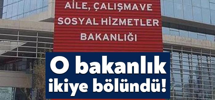Resmi Gazete’de bugün yayımlanan Cumhurbaşkanlığı Kararnamesine göre Aile, Çalışma ve