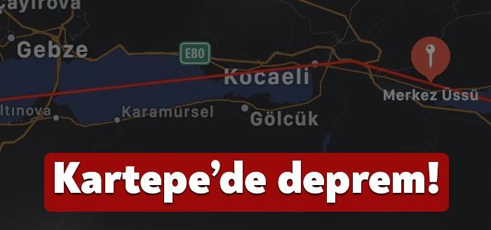 Kocaeli'nin Kartepe ilçesinde gece geç saatlerde deprem meydana geldi. Sabaha