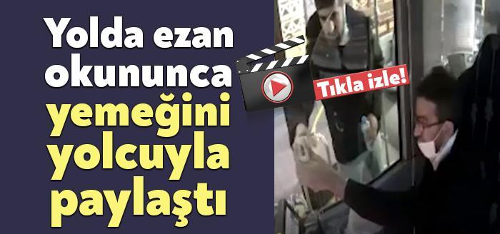 Kocaeli Büyükşehir Belediyesi’ne bağlı Ulaşımpark şoförü Arif Korkmaz, yolda iftar