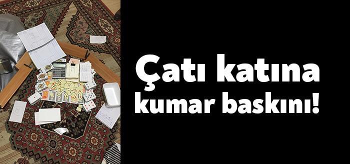 İzmit’te bulunan bir evin çatı katında kumar oynadıkları belirlenen 7