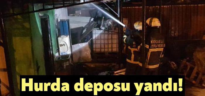  Derince ilçesinde, akaryakıt istasyonu yanında bulunan bir hurda deposunda çıkan