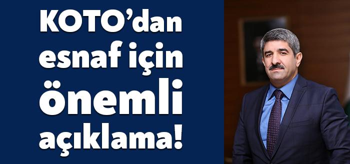 KOTO Başkanı Necmi Bulut, çek ibrazının ertelenmesinin ve 5 milyar