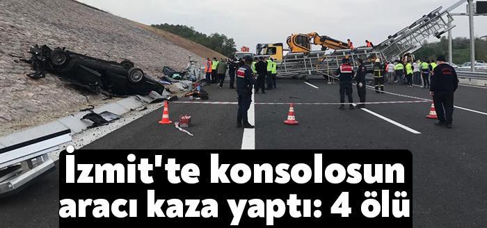İzmit’te, Kuzey Marmara Otoyolunda meydana gelen kazada Kazakistan Konsolosluğuna ait