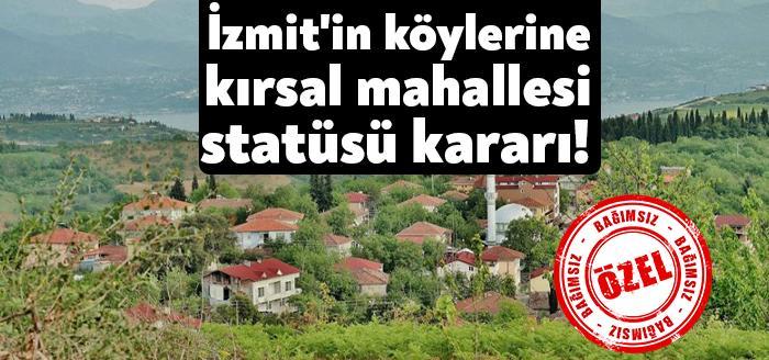 İzmit Belediye Meclisi Kırsal Hizmetler ve İsimlendirme Komisyonu, İzmit'in 45