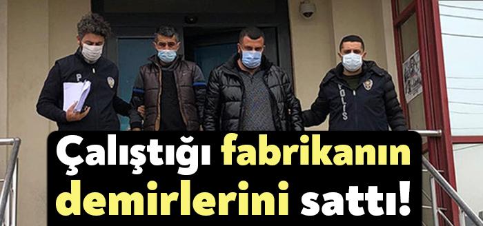 Kocaeli'nin Darıca ilçesinde, fabrikadan kamyonuna yüklediği demirleri çalarak Balıkesir'de satan kamyon