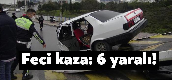 Kocaeli'nin Darıca ilçesinde minibüs ile otomobilin çarpışması sonucu 6 kişi