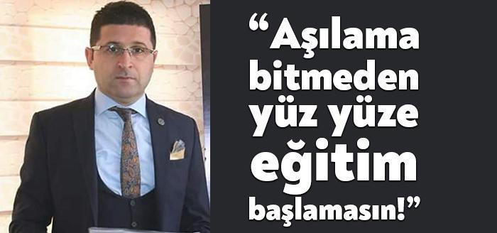 Tam zamanlı uzaktan eğitime işaret eden TES Başkanı Şanlı, aşılanma