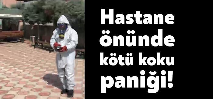 Kocaeli’nin Körfez ilçesinde diş hastanesi bahçesinde yayılan kötü koku, paniğe