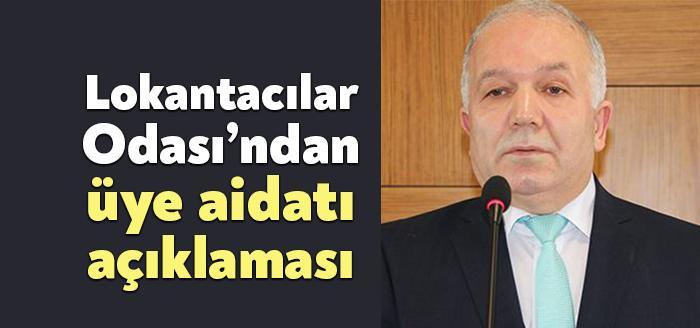 Kocaeli Lokantacılar Odası Başkanı Hikmet Özdemir, odaya olan birikmiş aidat