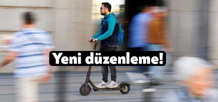 Kullanıcılara kısa süreli e-scooter kiralama imkanı veren elektronik sistemin kullanıldığı