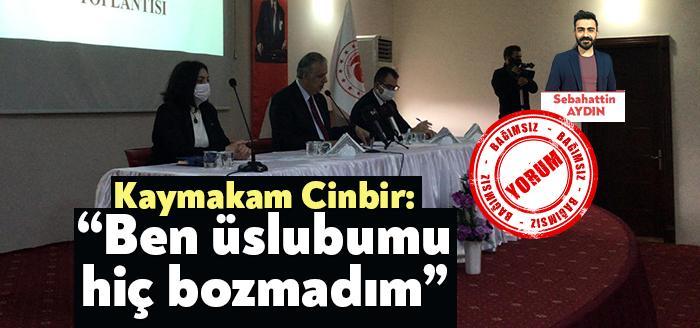 İzmit Kaymakamı Şevket Cinbir’in, İzmitli esnaflarla bir araya geldiği toplantı