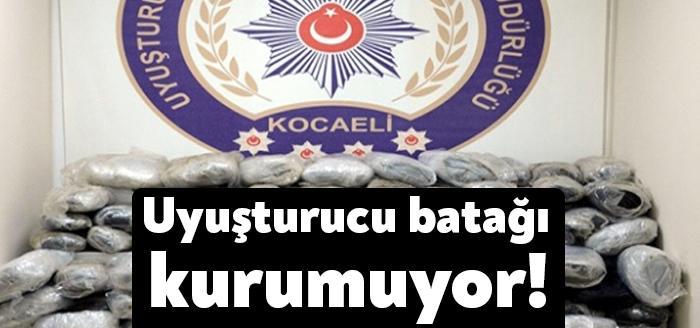 Kocaeli Valiliği'ne bağlı Kocaeli İl Emniyet Müdürlüğü haftalık uyuşturucu raporunu
