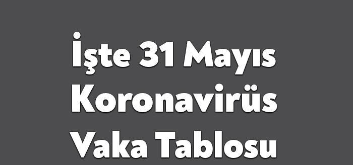 31 Mayıs verilerine göre 6 bin 493 yeni vaka kaydedildi.