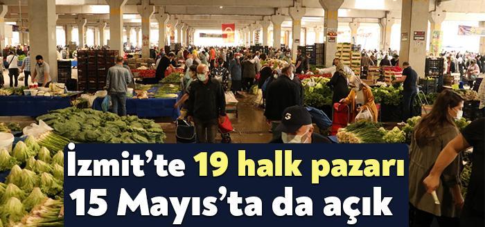 İzmit’te geçen hafta cumartesi günü kurulan 19 semt pazarı bu