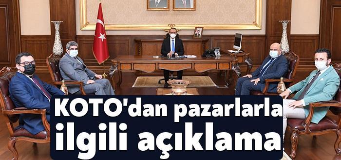 KOTO Başkanı Necmi Bulut, “Meyve sebze halimiz fiyat ve stoklarıyla